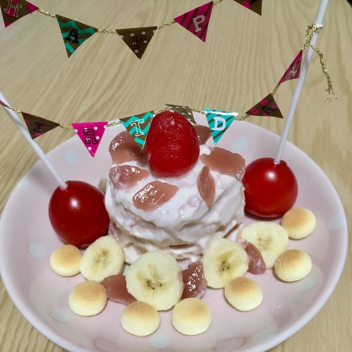 1歳の誕生日 パンケーキタワー レシピ 作り方 By ズボラでもおいしいごはんが食べたい 楽天レシピ